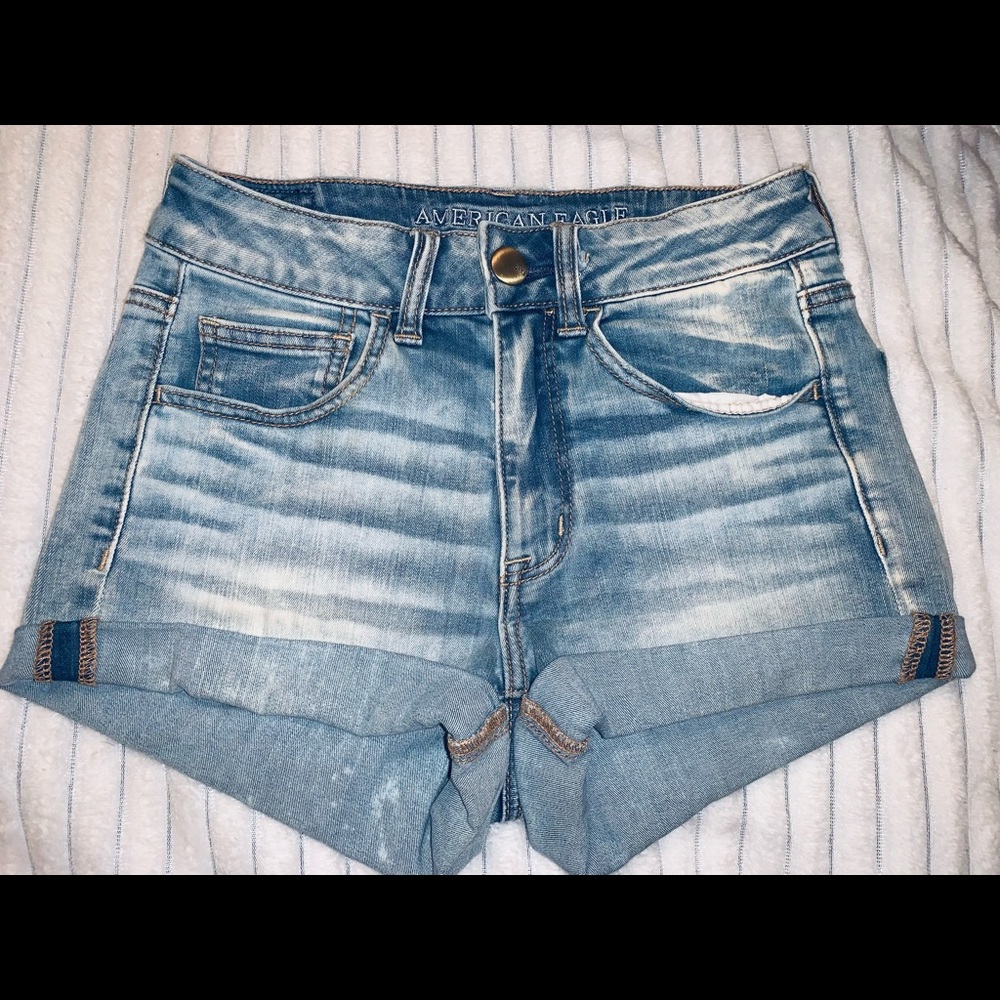 American Eagle Jean Shorts AEO Stretch Hi-Rise Shortie US Size 2